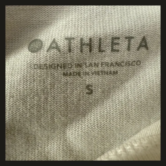 Athleta Rebalance Sweatshirt White Mesh Panel Long Sleeve Cotton Top  Small NWOT - Picture 14 of 14